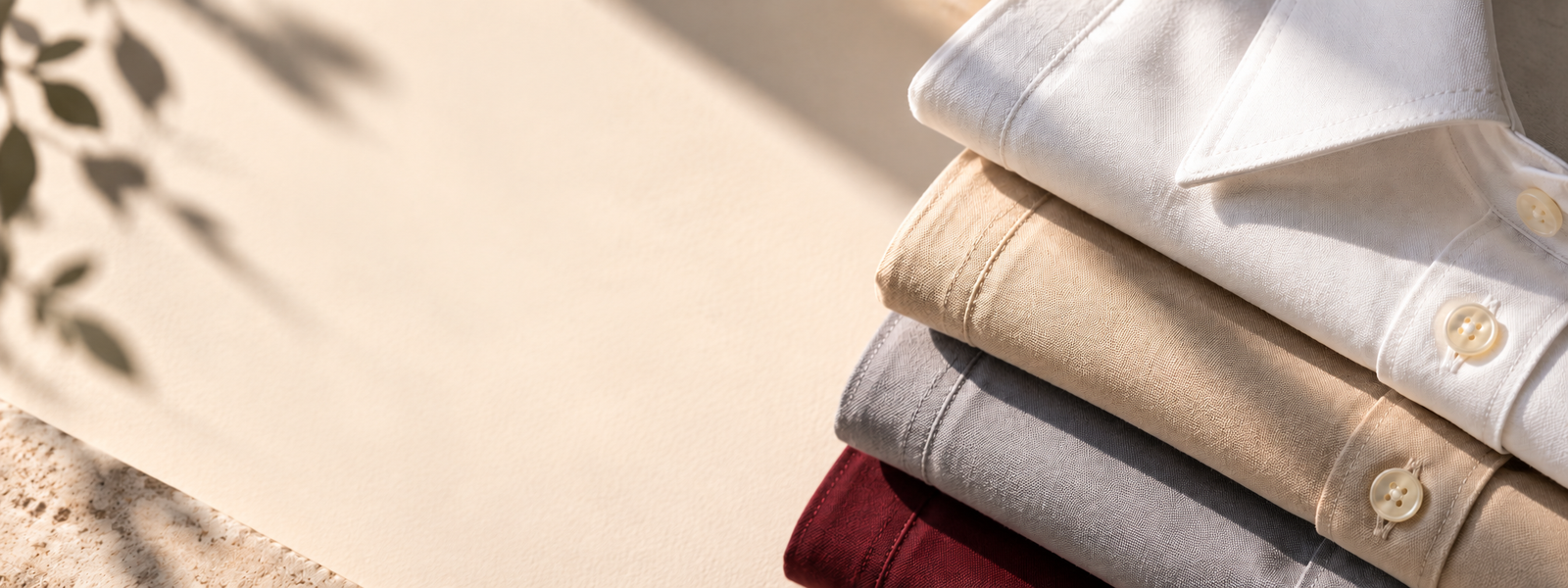 ZEWED FAQ cover image with folded premium shirts on a clean beige background